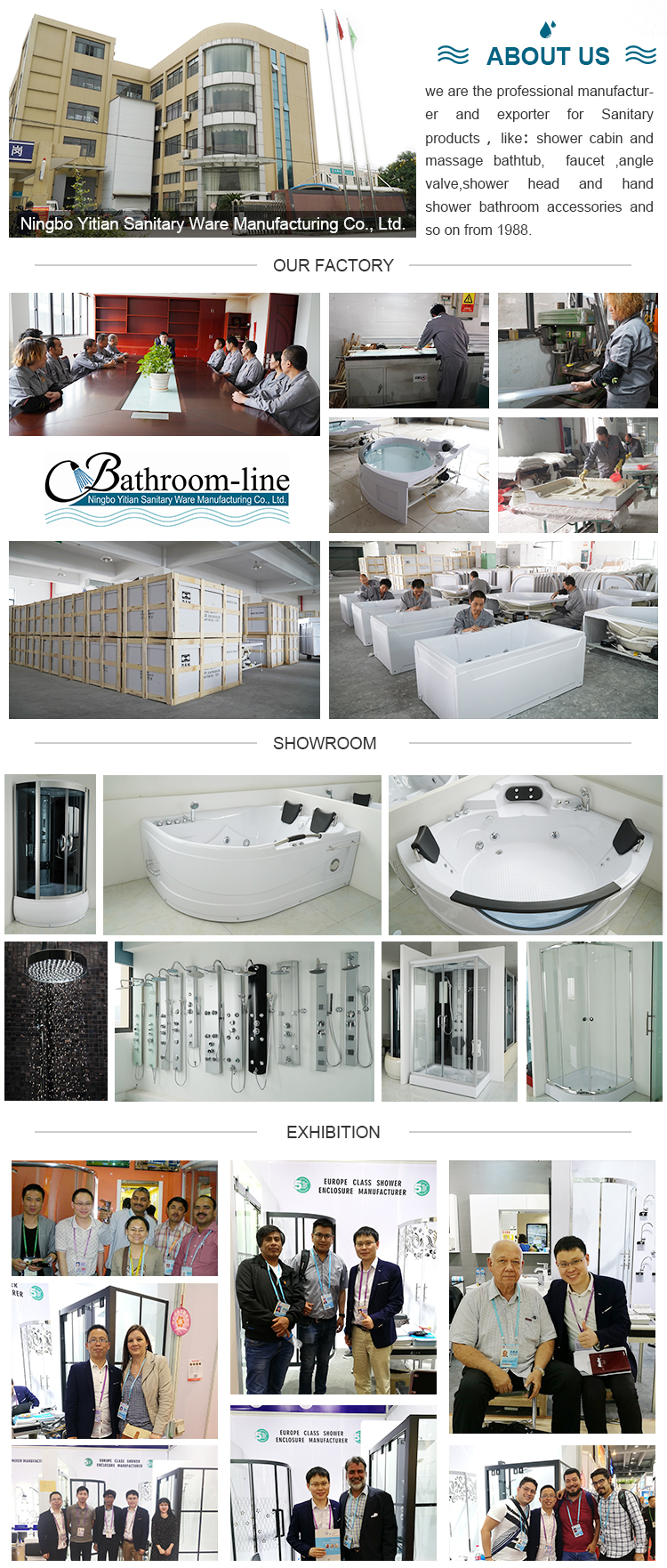 Quality Wholesale Bathroom Bath Clear Acrylic Modern Transparent Bathtub