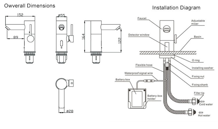 Water Saving and sanitary Manual & Sensor controlled Faucet