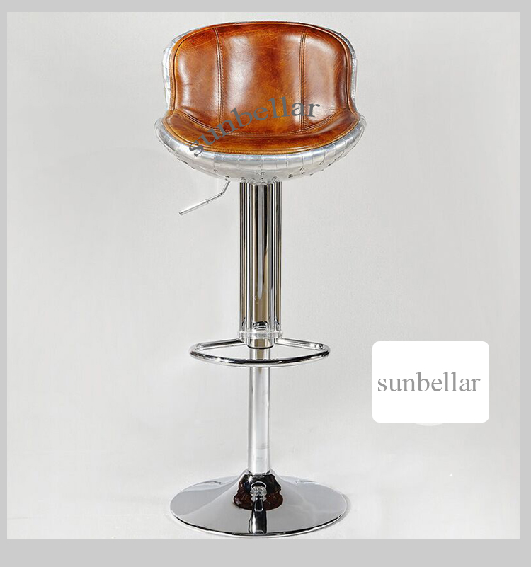 high chair for bar table stainless steel foot stand lift and swivel bar chair leather industrial style