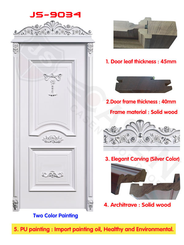 European style puertas de madera bedroom door preference interior wooden doors