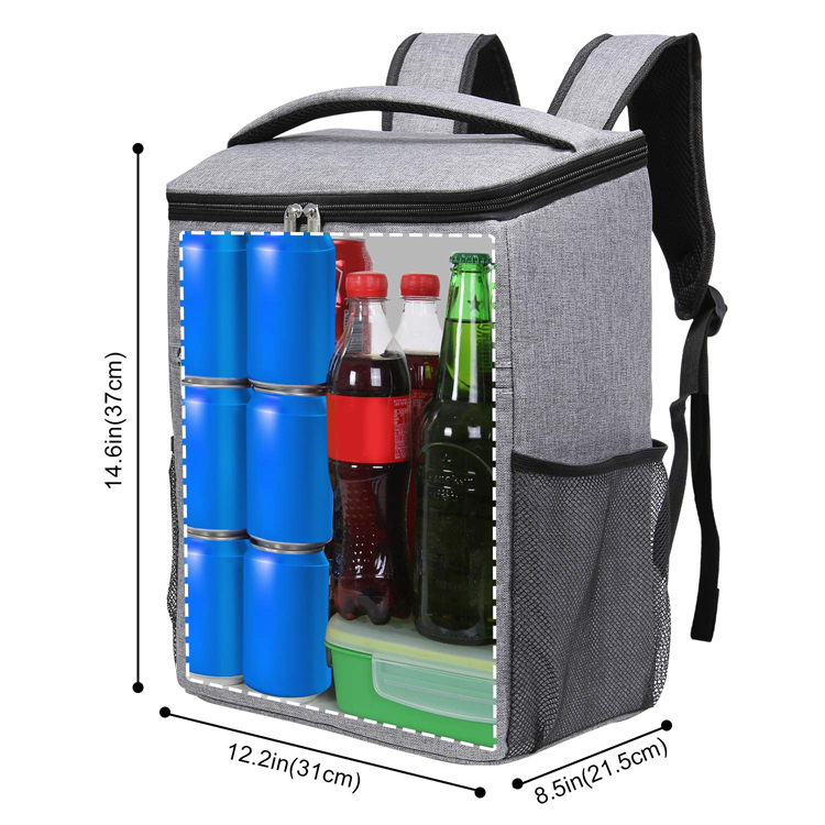 Sac à dos isotherme pour déjeuner sac de refroidissement doux pour pique-nique camping barbecue