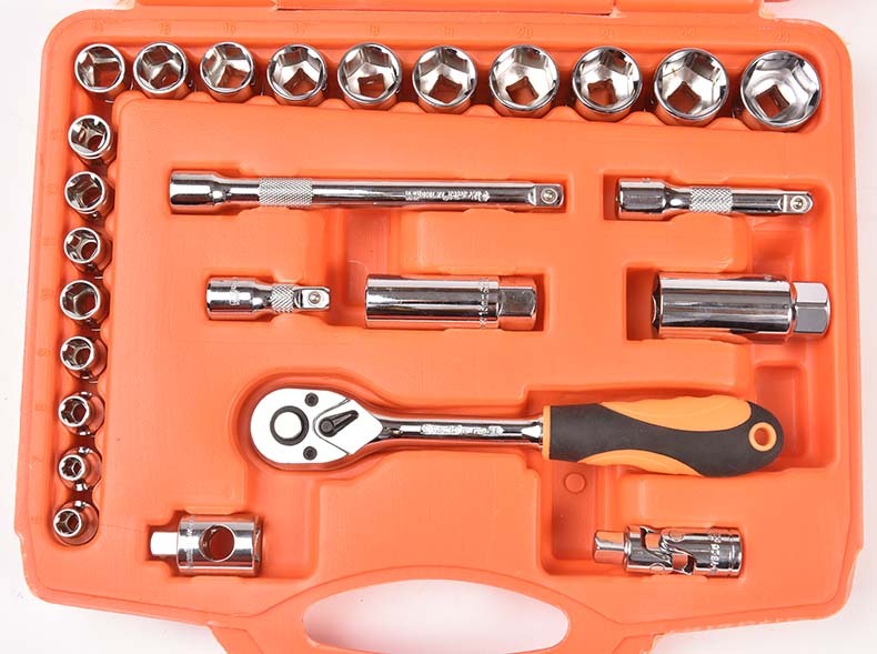 Asaki 26PCS Industrial socket wrench Tools 3/8"Socket Spanner Wrench Set