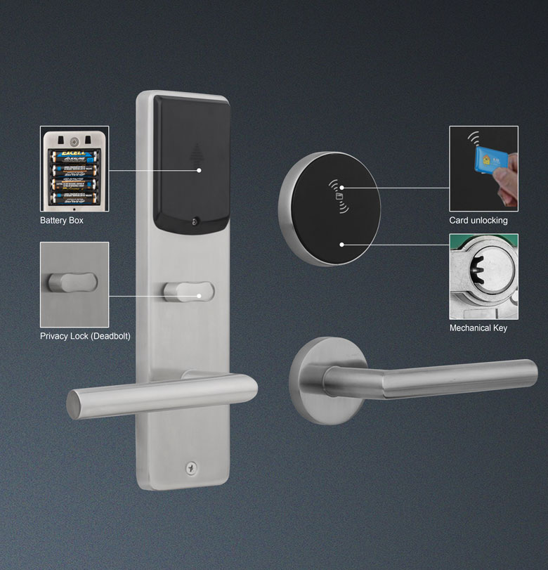 High security electronic split hotel  lock