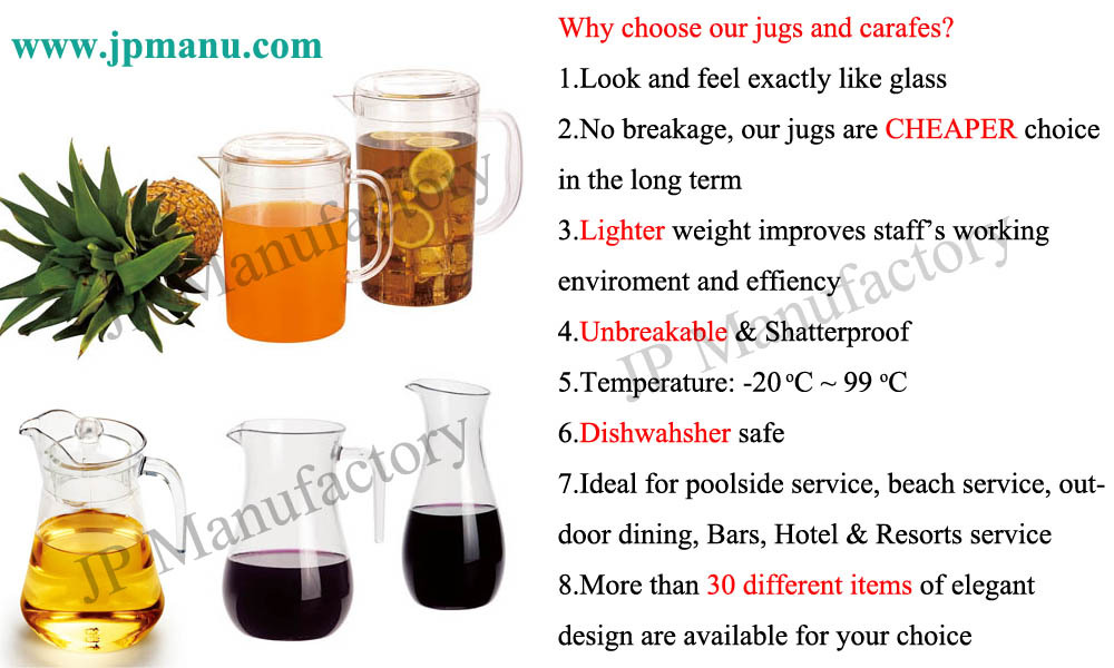 Plastic Tea Pitcher Pitcher Plastic with Measurement Juice Lemon Tea Frosted Pitcher Water Jug