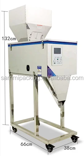 High quality 100-3000g Weighing Machine Semi Automatic Spice Powder Weighing Filling Machine Vibration Weigher with big hopper