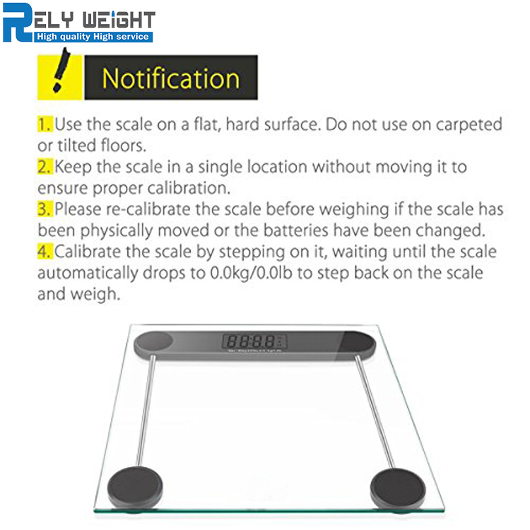 High tempered glass platform Personal Digital Portable Bathroom Scale