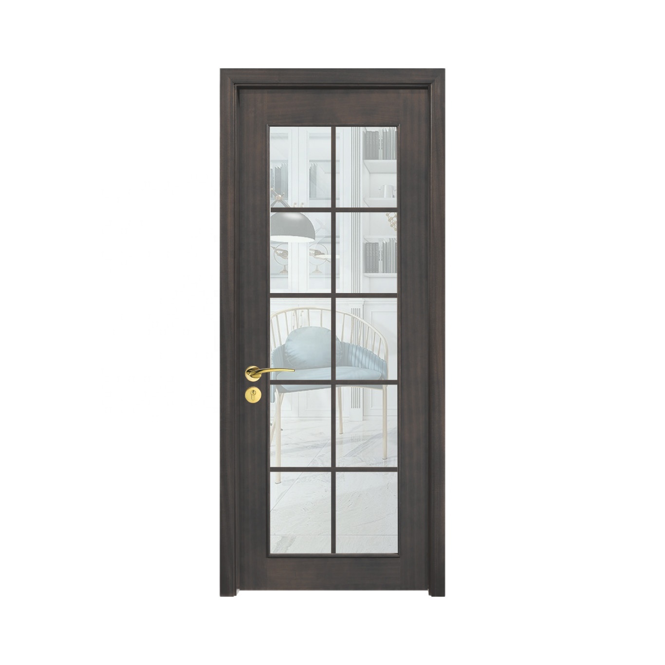 Wood Glass Door Design Kitchen Swinging Door Hot Sale Lattice Swing Graphic Design Customized Bathroom Entry Doors Interior