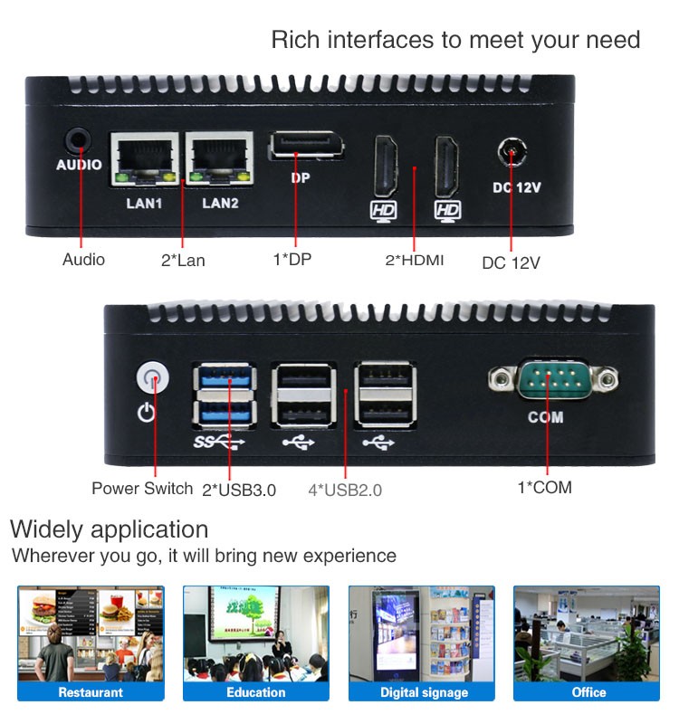 Mini PC IBOX501 N5, CPU Pentium N3700, RAM 2GB, 3 Display Port