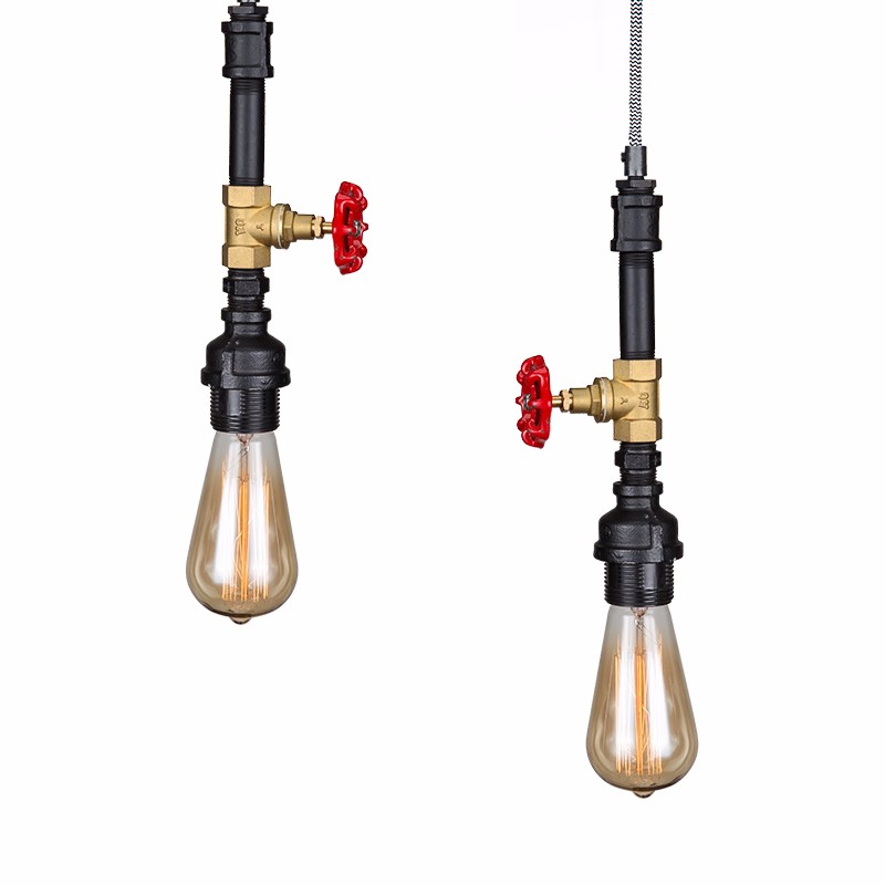 China Supplier Industrial Steel Water Pipe Pendant Lighting Vintage India Steampunk Hanging Lamp NS-125346