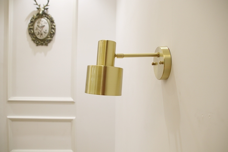 Mirror headlight corridor bedroom brass Modern LED Indoor wall lamp