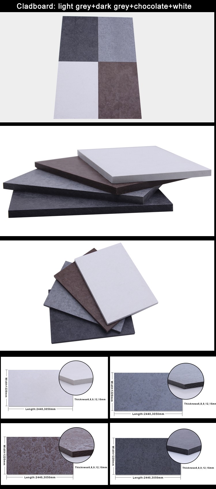 Good Selling Durable Reinforced Fiber Cement Board or Planks For Outdoor