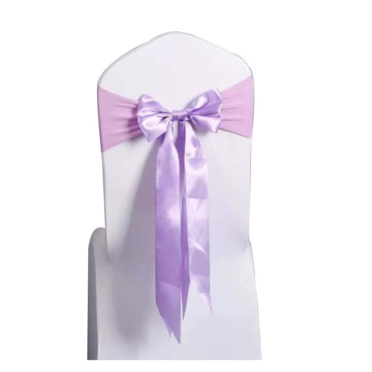 2020 Hot sale polyester satin thick white wedding chair cover