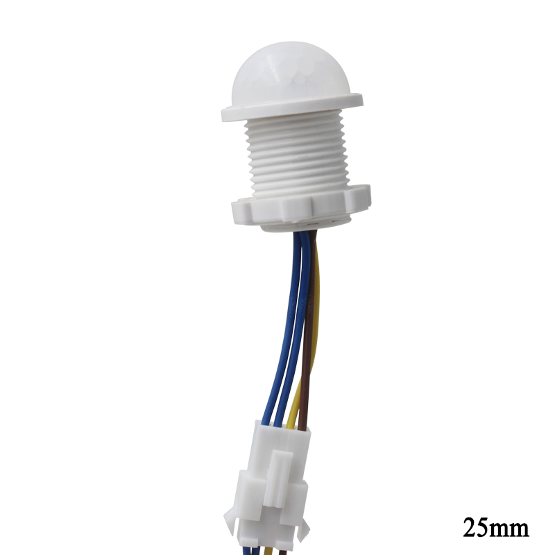 20 mm, 24 mm, 40 mm, PIR-Detektor, drehbar, um 180 Grad verstellbar, Infrarotstrahl, menschlicher Bewegungssensor, Zeitverzögerungsschalter für LED-Licht