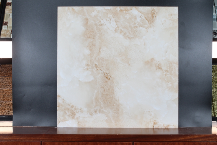 Ceramic Tile Custom Size High Gloss Glazed Marble Imitation Walkway Corridor Floor Tiles Designs