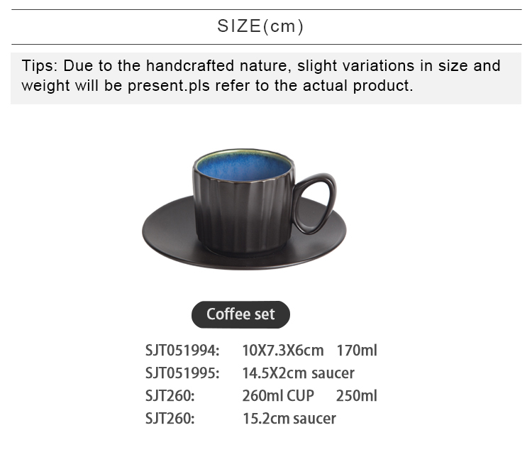 Amazing Color Glaze Reusable Ceramic Blue Special Coffee Cup