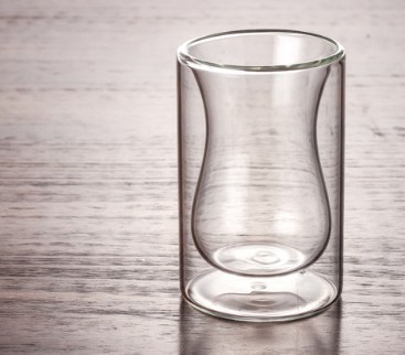Special Shape Stemless Glass Cup Double Wall Borosilicate Glass Cup