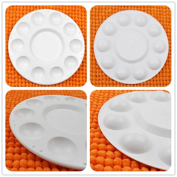 10 well school student kids art painting plastic palette