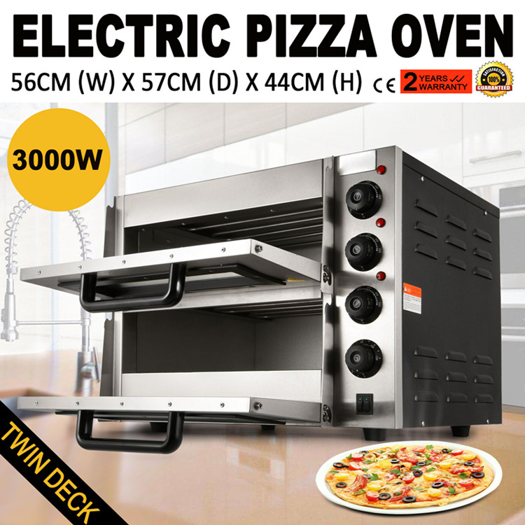Electric bakery machine baking cupcakes double deck oven