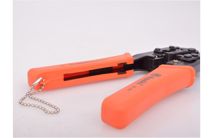 ASAKI AK-0337 8" Hand Modular Plug Crimping Tools Cable Manual Pliers Telephone Network Cable Wire Cutter High-carbon Steel