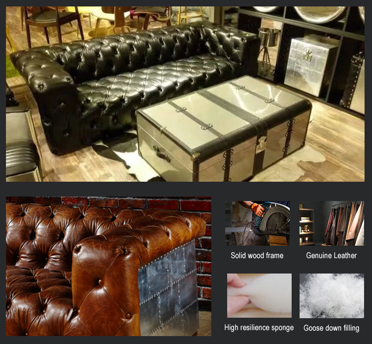 China Best classic chesterfield sofa classic corner combination commercial grade lounge