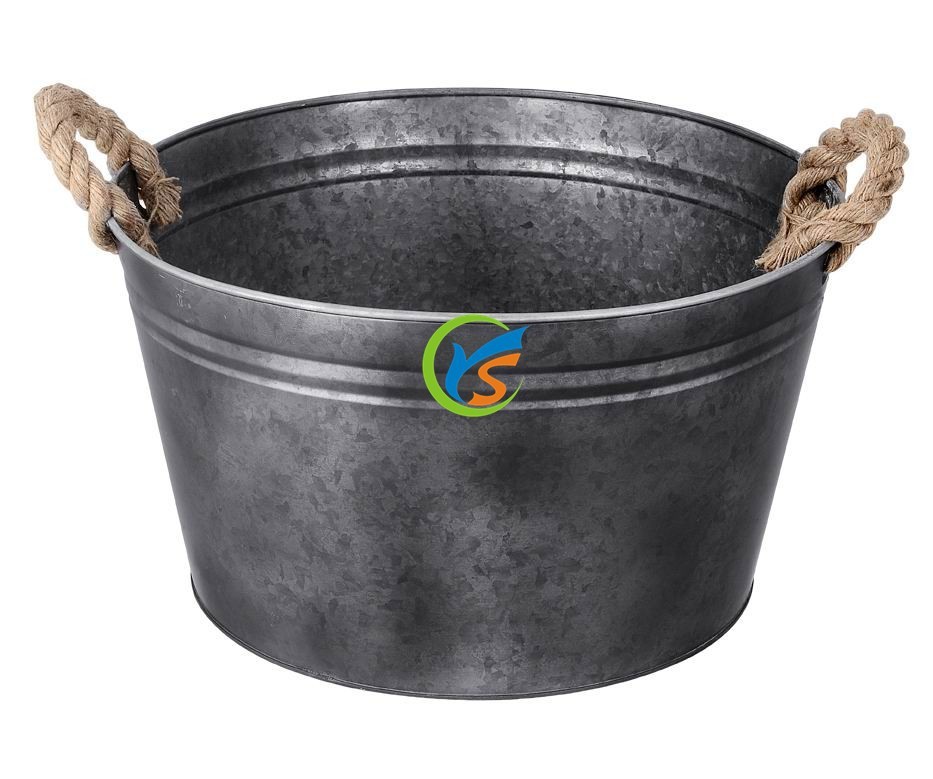 Latest Metal large ice bucket with rope handle