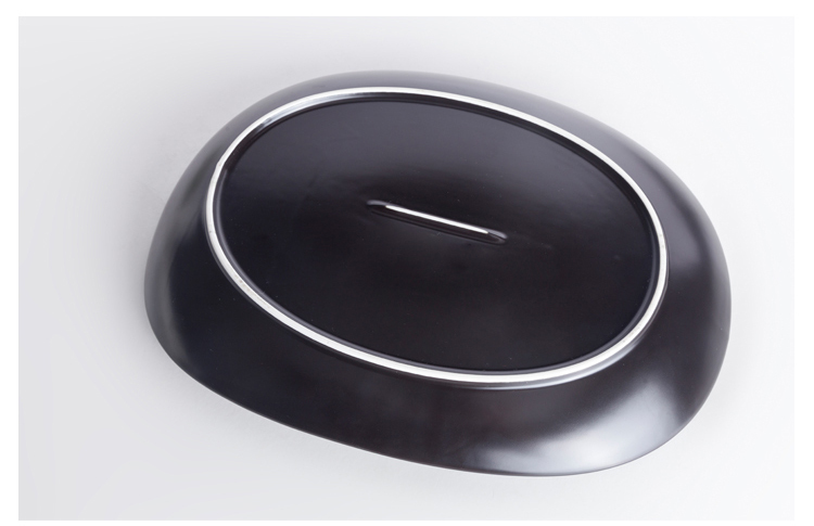 Ceramic Gold Marble Dessert Plate White And Black