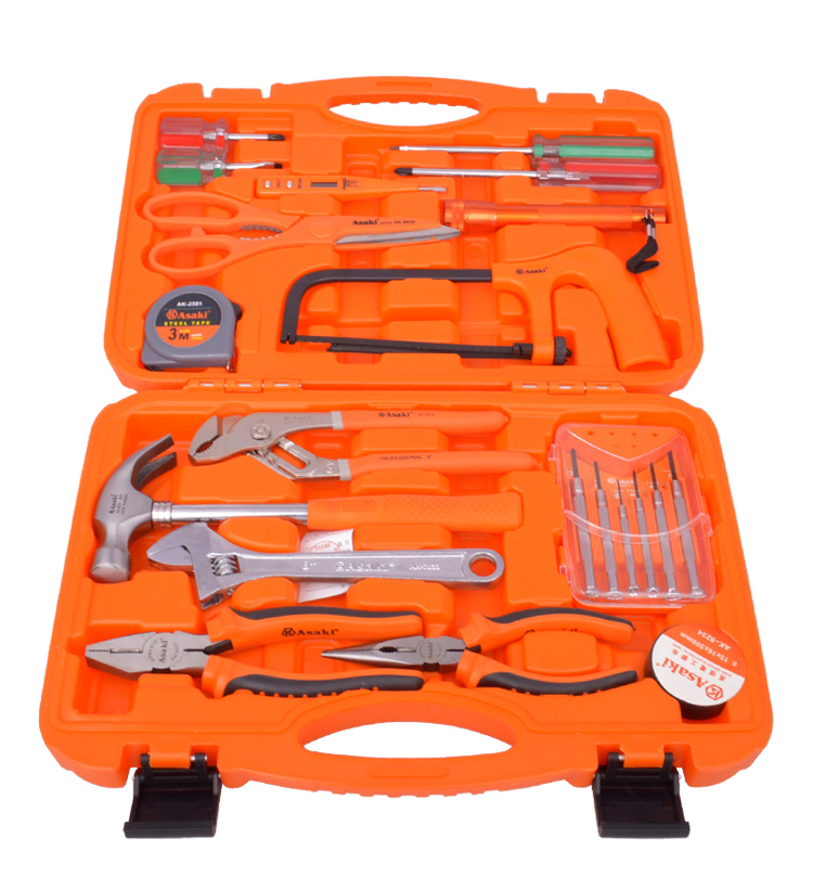 ASAKI 24 Pcs Hand  tools box kit set