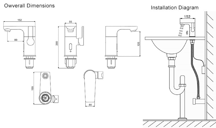 New design and charming Manual & Sensor Brass Automatic Faucet
