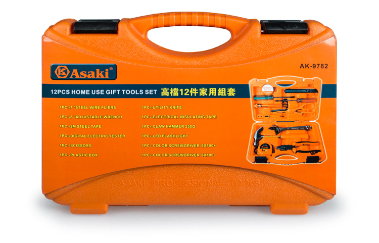 Asaki 12pcs Multifunction home use Kit Tool Household Tool set household service tool