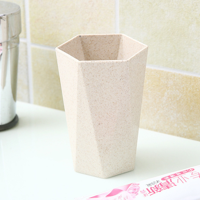 Multicolor Wheat Straw Water Cup Tumbler Cup tooth-brushing Cup for bathroom