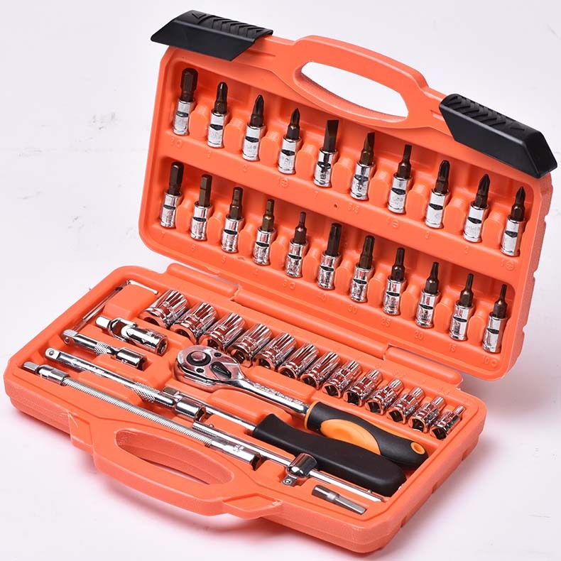 Asaki 46pcs socket set wrench 1/4 inch socket tools set