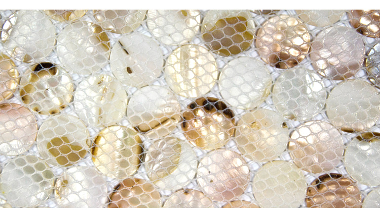White Wall Decoration Pearl Shell Round Mosaic