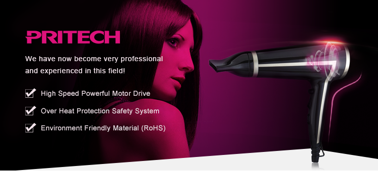 PRITECH 1800W/2200W 3 Heating Settings Professional Ionic DC Motor Hair Dryer