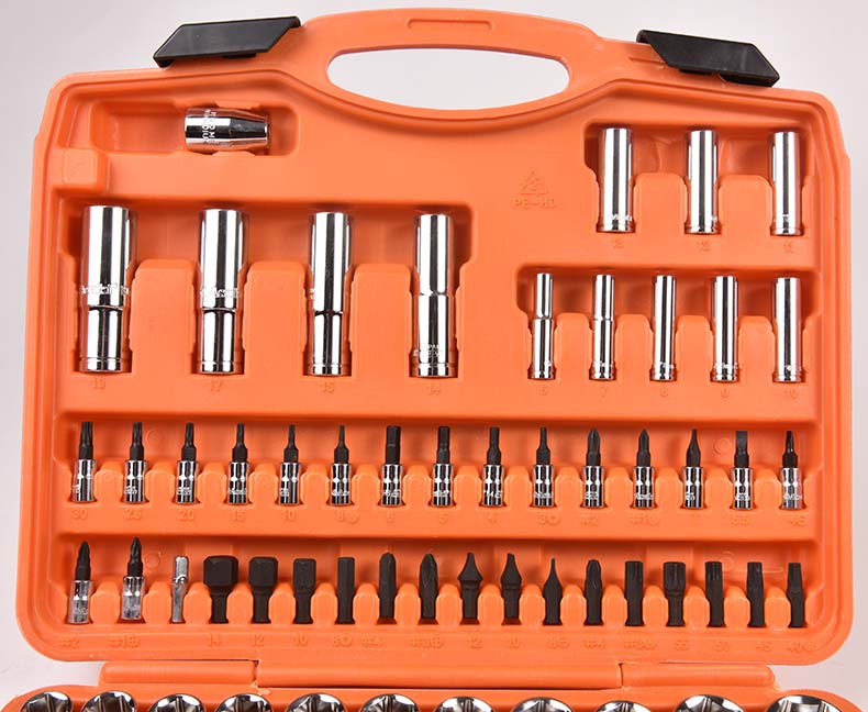 Asaki 94pcs Industrial Grade Cr-V 1/4'' Dr Socket And Wrench Set
