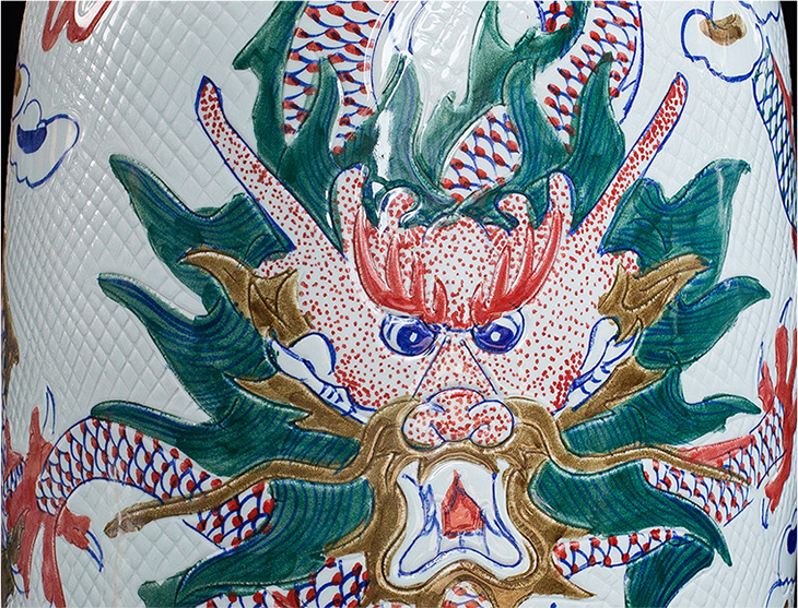 Hot sale graven antique big jingdezhen ceramic vase