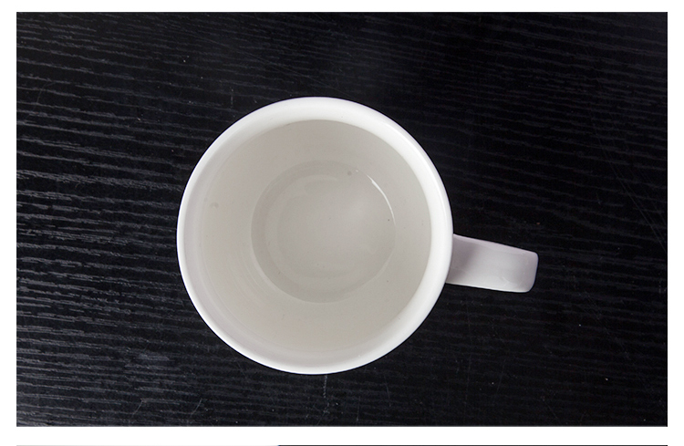 Factory Small MOQ Customized 360ml White Porcelain Coffee Mug