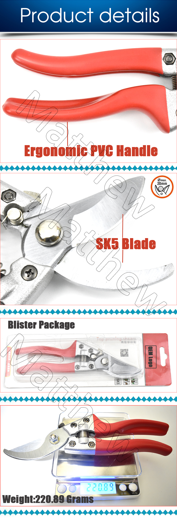 Garden Tool Professional Branch Cutting  Pruning Shears