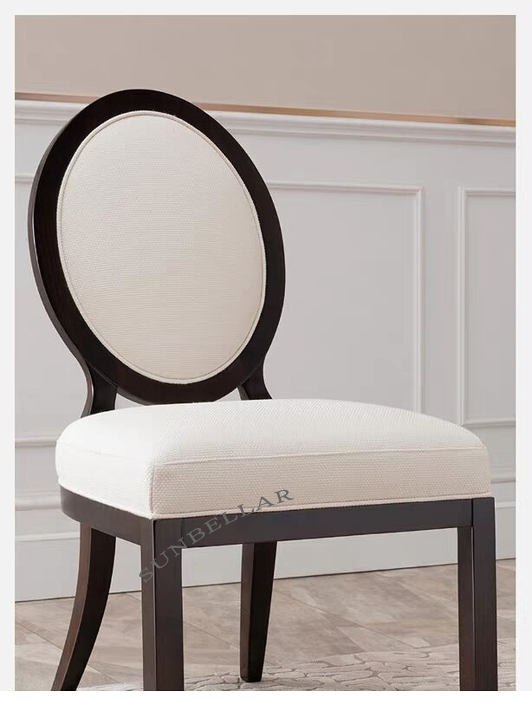 wholesale dining chair solid wooden frame fabric top quality antique chairs for generally use