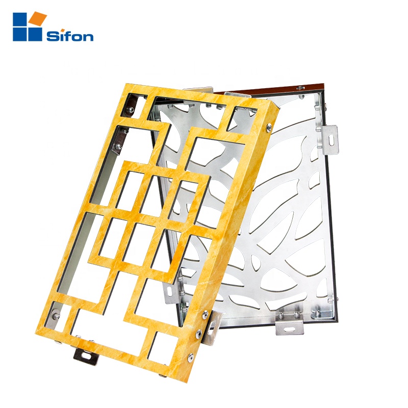 Auland CNC laser cut carved aluminum composite panel alucobond facade