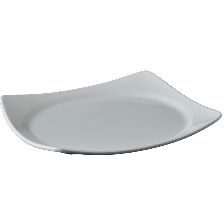 Hucheng cheap bulk dinner plates restaurant food serving melamine square plate