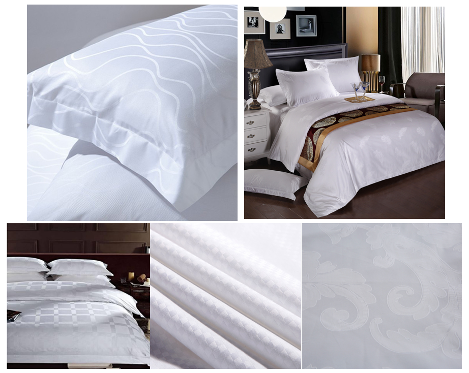 100 cotton 250t 300t 105 inch 285cm satin dobby weave fabric for hotel bed linen