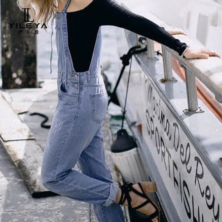 Factory New Design One Piece Trousers Jeans Denim Jumpsuit Women Suppliers From China