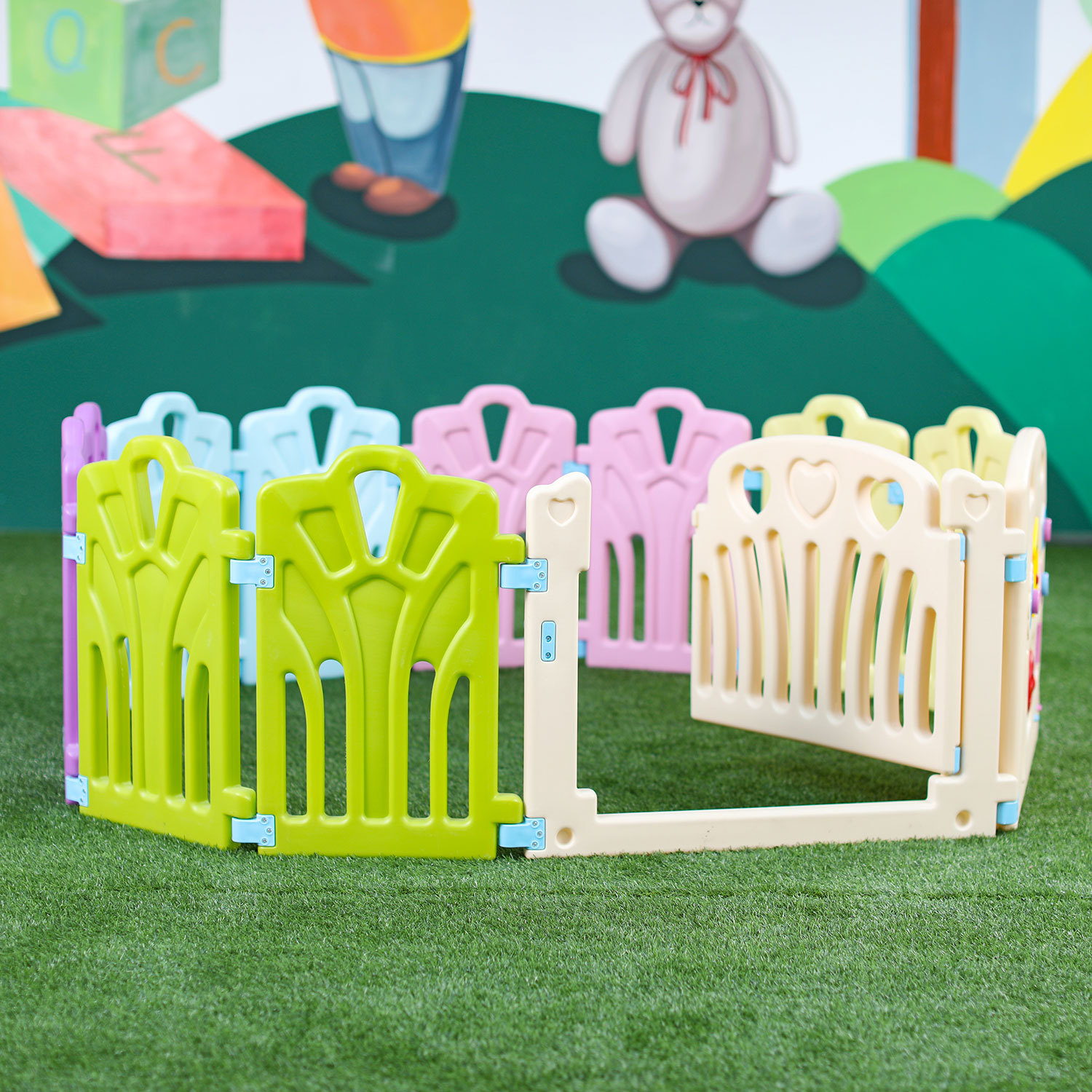 baby slide with ball pool and basketball hoop for kids