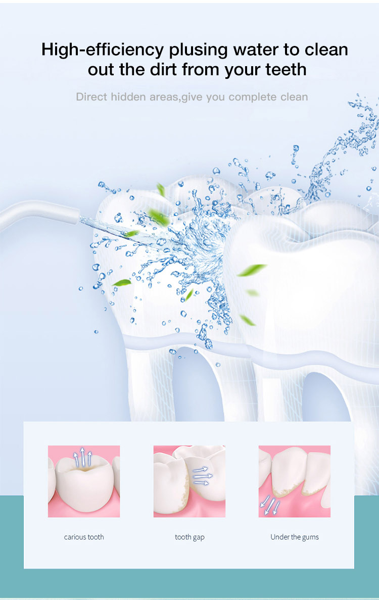 500ml Rechargeable Dental Flosser 5W Deep Cleaning Oral Water Flossing