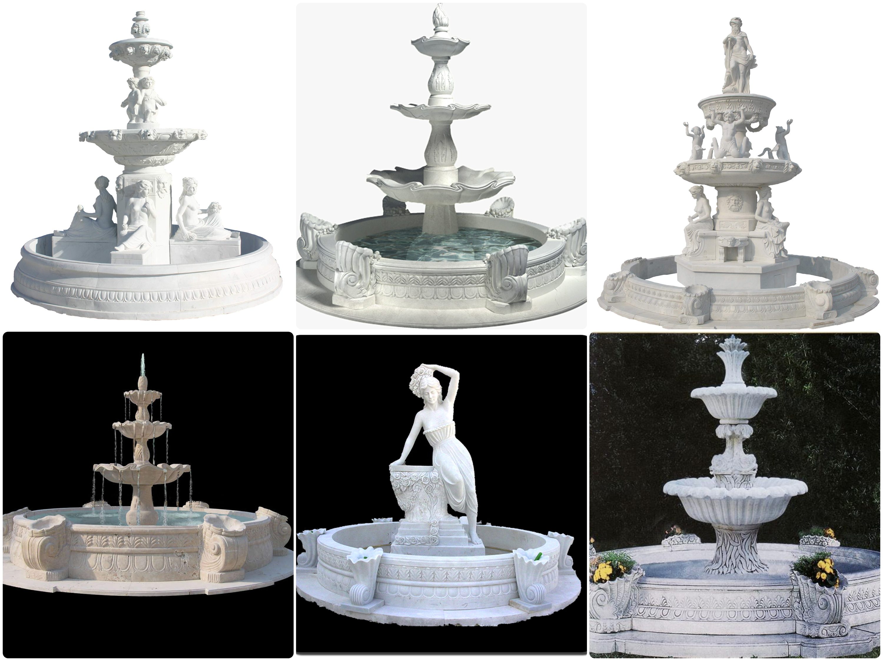 Beautiful Natural Marble Statue Fountain On Sale