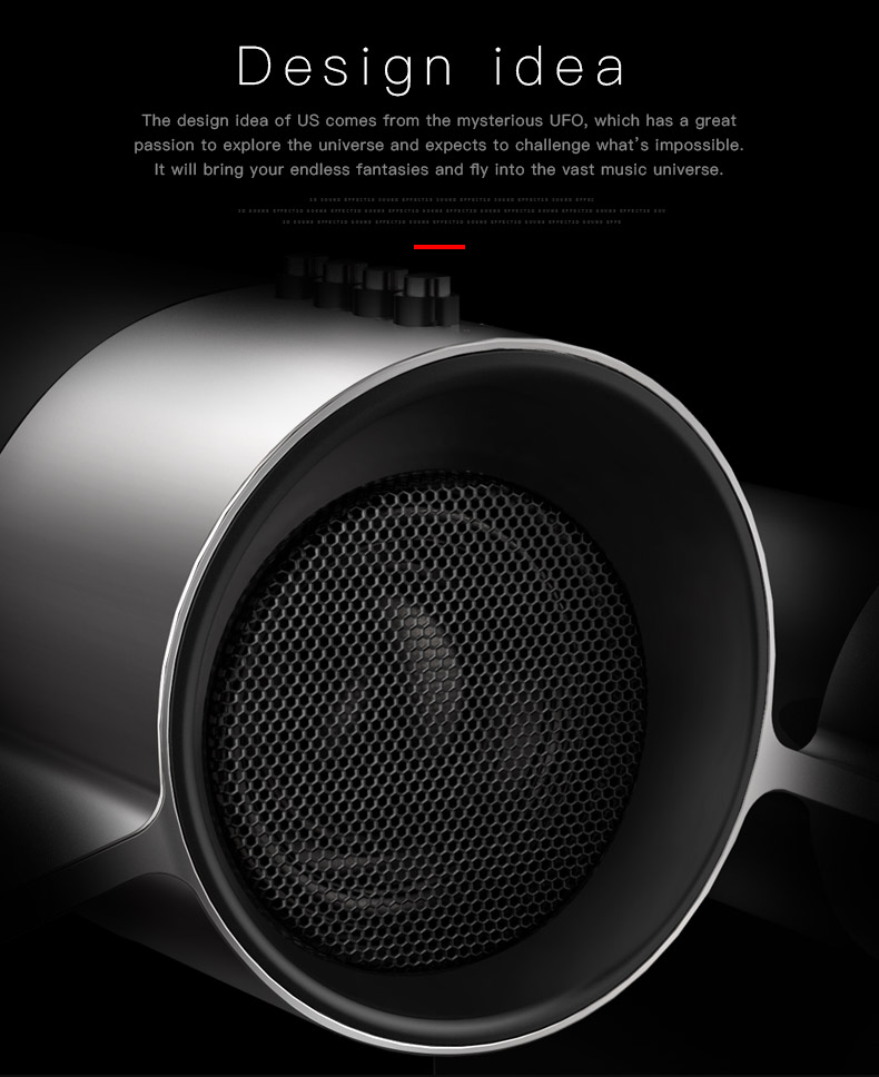 Bluedio US (UFO) Wireless FPR Blue tooth Satellite Speaker System with Mic,Fashionable 10W Output Power from 3 Drivers