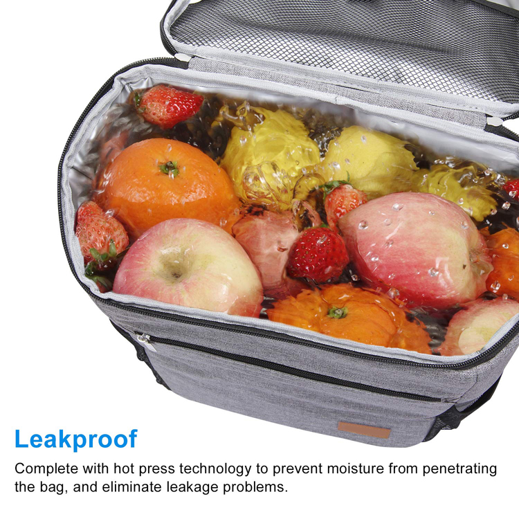 Sac à dos isotherme pour déjeuner sac de refroidissement doux pour pique-nique camping barbecue