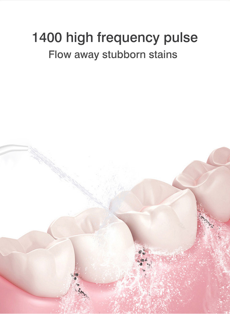 Ipx7 Waterproof Dental Water Flosser Pink 150ml Lady Dental Irrigator