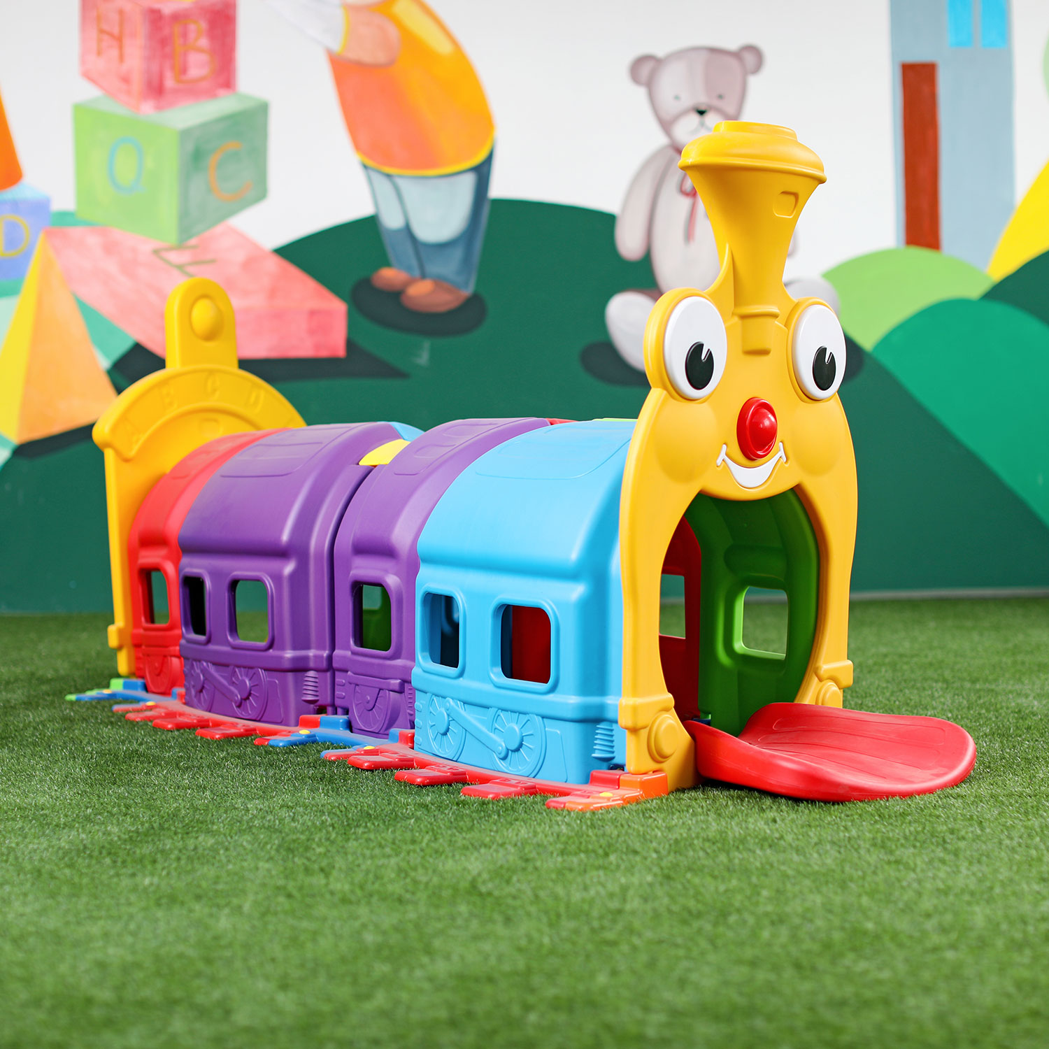 plastic kids play tunnel children indoor playground Plastic Fairy Tunel for kindergarten