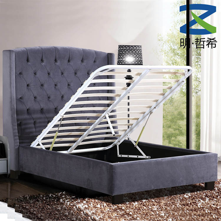 space saving double dubai wooden slats bed frame for home furniture